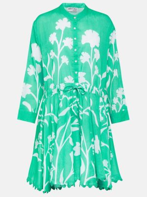 Květinové bavlněné košilové šaty Juliet Dunn Zelené