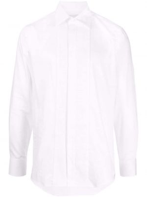 Pérová bavlnená košeľa Paul Smith biela
