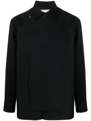 Zip ull skjorte Jil Sander svart