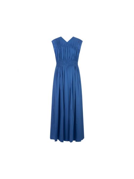 Sukienka midi bawełniany Diane Von Furstenberg niebieski