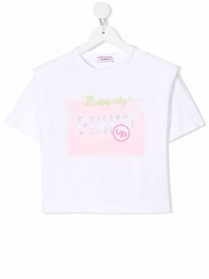 T-shirt för tjejer Pinko Kids vit