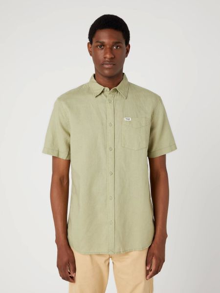 Рубашка с коротким рукавом Wrangler зеленая