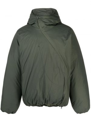 Asimetrična pernata jakna s patentnim zatvaračem Post Archive Faction zelena