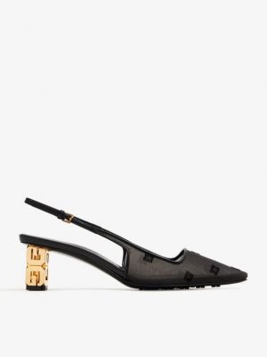 Черные туфли с открытой пяткой Givenchy