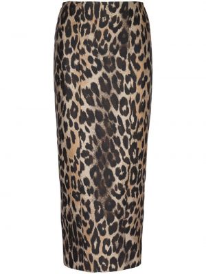 Raštuotas sijonas leopardinis Balmain