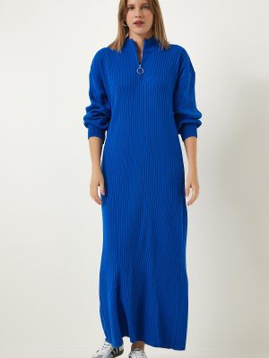 Maksi haljina s patentnim zatvaračem Happiness İstanbul plava
