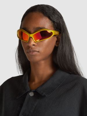 Okulary przeciwsłoneczne Balenciaga żółte