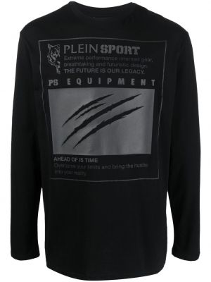 Raštuotas medvilninis sportinis džemperis Plein Sport