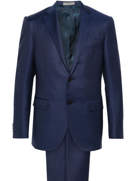 Vlněný oblek Corneliani modrý