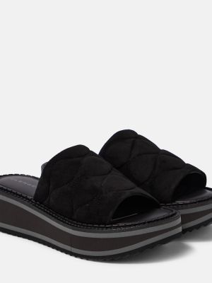 Pantofi din piele de căprioară cu platformă Clergerie negru