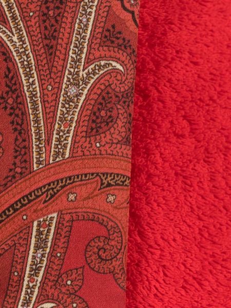 Szlafrok bawełniany z wzorem paisley Etro Home czerwony