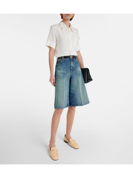 Shorts en jean Victoria Beckham bleu