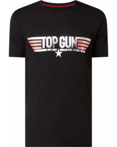 T-shirt z printem Top Gun, сzarny