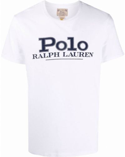 Trykt bomull t-skjorte Polo Ralph Lauren hvit