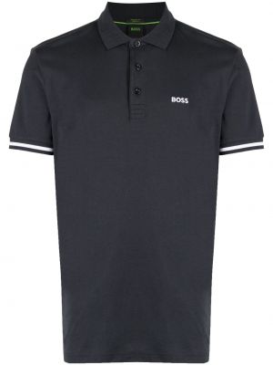 Poloshirt med broderier Boss blå