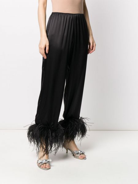 Spodnie z perełkami w piórka Gilda & Pearl czarne