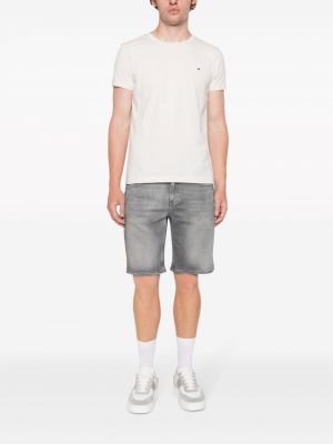 T-shirt brodé en coton Tommy Hilfiger blanc