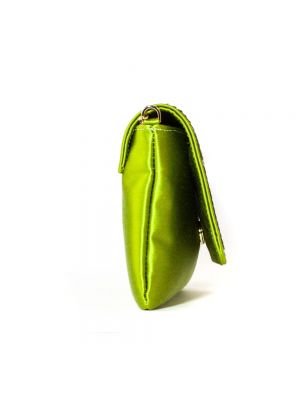 Bolsa de hombro con lentejuelas de raso Roberto Festa verde