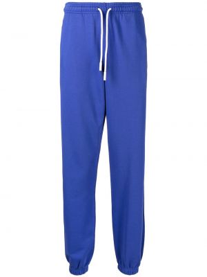 Pantaloni din bumbac Marcelo Burlon County Of Milan albastru