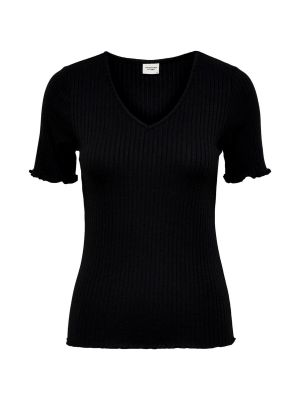 Černé tričko s krátkými rukávy Jacqueline De Yong