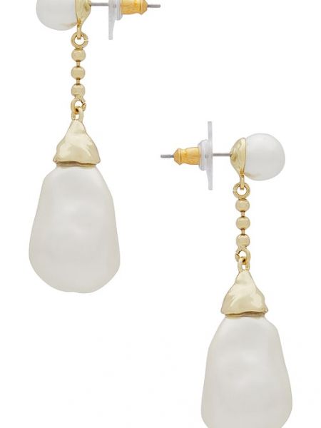 Boucles d'oreilles avec perles à boucle Weworewhat doré