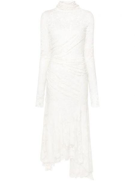 Асиметрична макси рокля на цветя Philosophy Di Lorenzo Serafini бяло