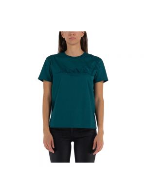 Haftowana koszulka Lanvin zielona