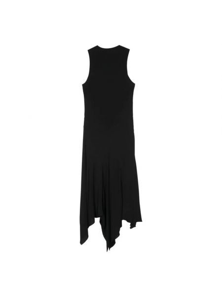 Sukienka midi asymetryczna elegancka Patrizia Pepe czarna