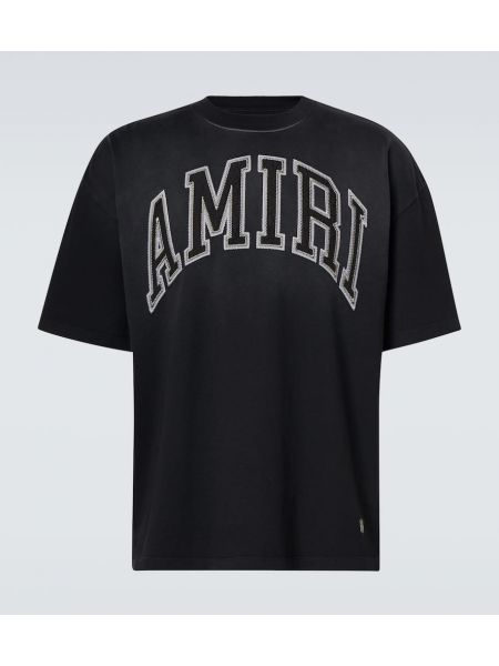 Bomuld t-shirt Amiri sort