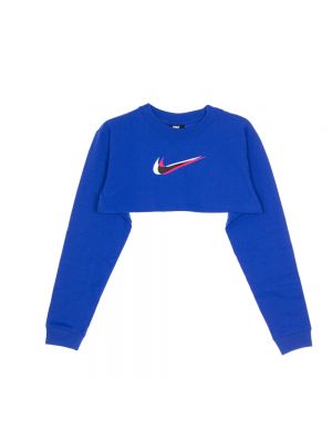 Niebieska bluza z kapturem z długim rękawem Nike