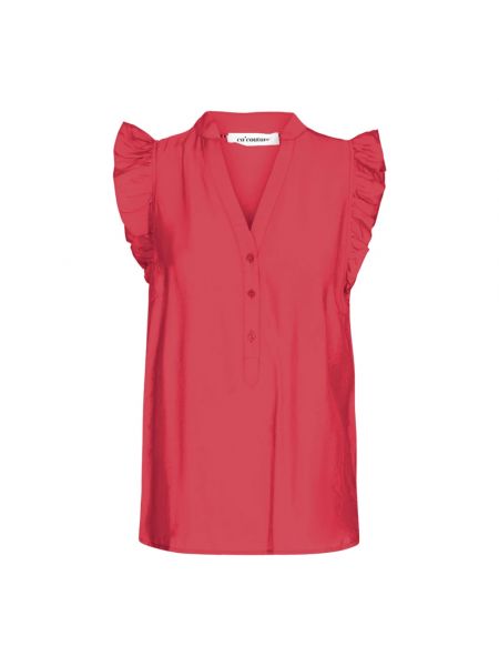 Bluse mit v-ausschnitt Co'couture rot