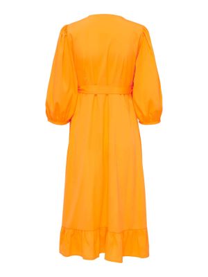 Saténové šaty Only oranžová