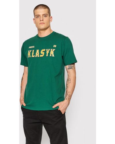 PROSTO. Póló KLASYK West 1103 Zöld Regular Fit