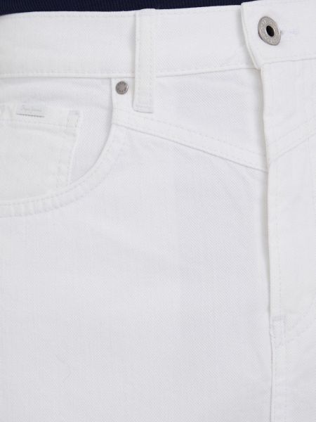 Хлопковая джинсовая юбка Pepe Jeans белая
