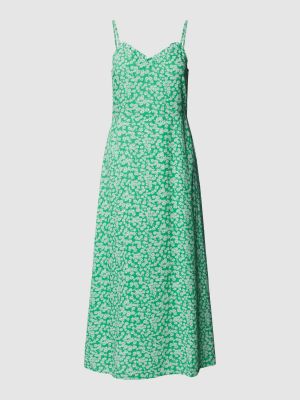 Sukienka midi z wiskozy Pieces zielona