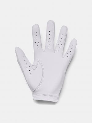Kožené rukavice Under Armour bílé