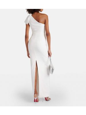 Сатенена макси рокля Roland Mouret бяло