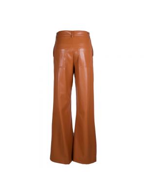 Pantalones de cuero de cuero sintético Jucca marrón