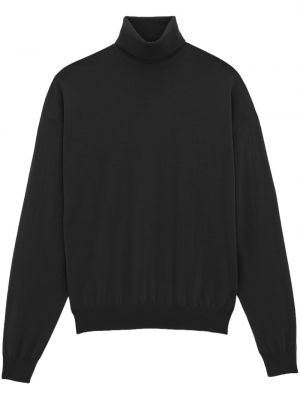 Volneni pulover Saint Laurent črna