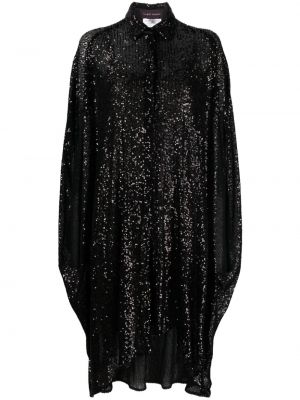 Μίντι φόρεμα Talbot Runhof μαύρο