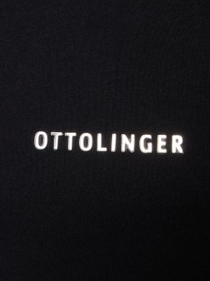 Kokvilnas t-krekls džersija Ottolinger melns