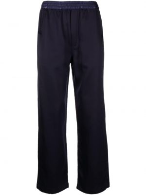 Ravne hlače iz lyocella Cdlp modra
