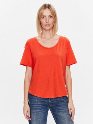 Tricou cu croială lejeră United Colors Of Benetton portocaliu