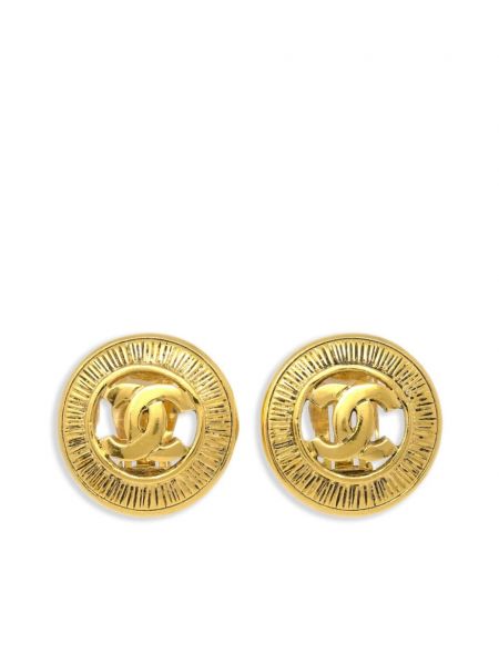 Auskarai Chanel Pre-owned auksinė