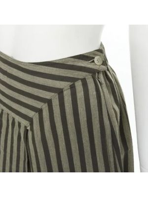 Falda de algodón Issey Miyake Pre-owned marrón