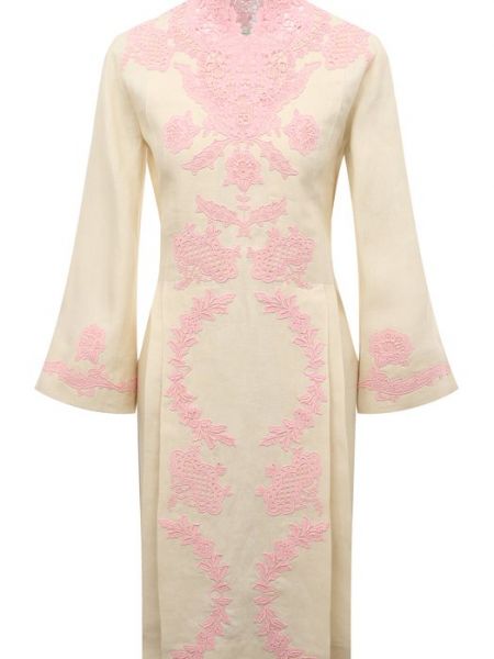 Льняное платье Gucci розовое