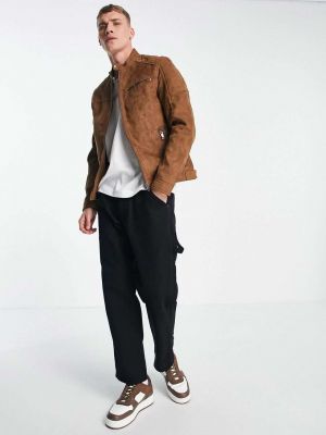Замшевая куртка Jack & Jones коричневая