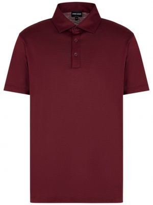 Jersey szatén pólóing Giorgio Armani piros