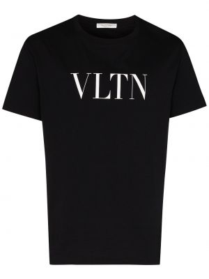 Тениска с принт Valentino Garavani черно