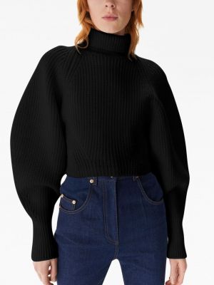 Chunky tipa džemperis ar augstu apkakli Nina Ricci melns
